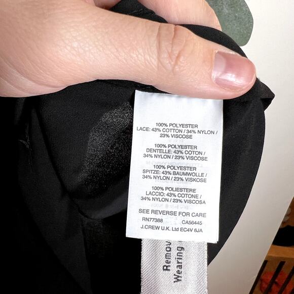 J.Crew Black Lace Shoulder Tank LAST CALL - Picture 5 of 6